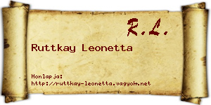 Ruttkay Leonetta névjegykártya